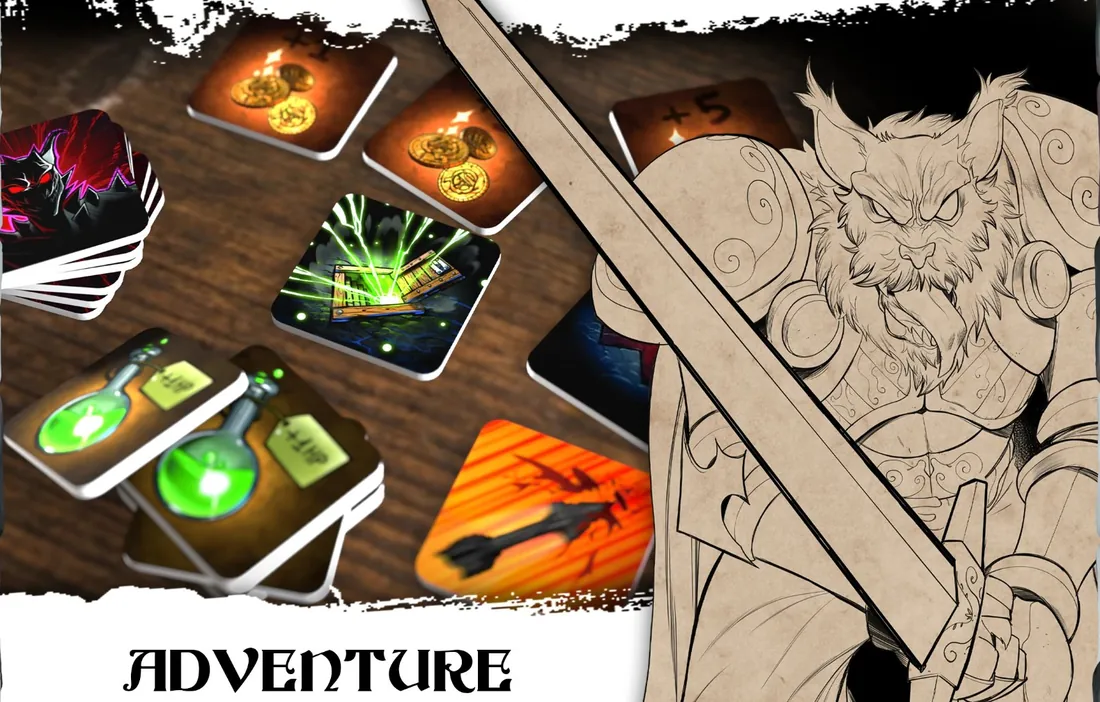 Le Carte Avventura di Quest & Request sparse sul tavolo